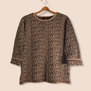 Tahari Leopard Print Sweater